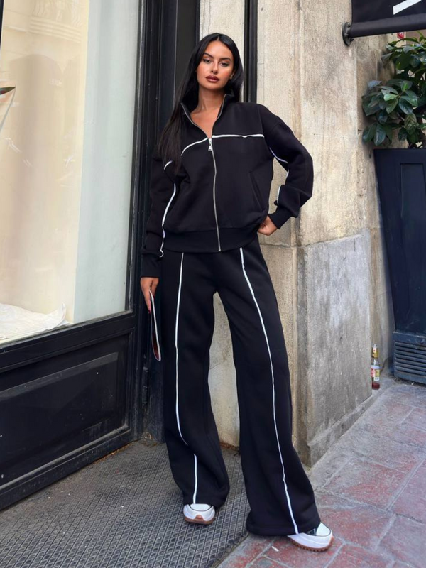Stripped Zip Up Co-ord Set