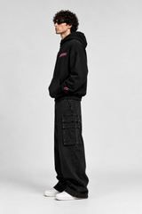 Unbothered Oversized Hoodie – Black