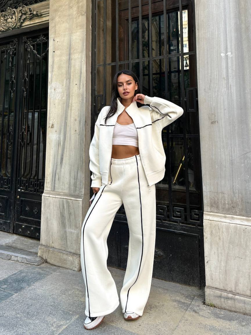 Stripped Zip Up Co-ord Set
