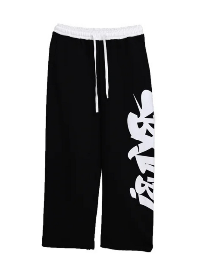 Black Hip-Hop Graffiti Sweatpants
