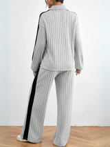 Contrast Ribbed Co-ord Set