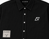 IT’S ONLY A SHIRT — Black Pinstripe Shirt
